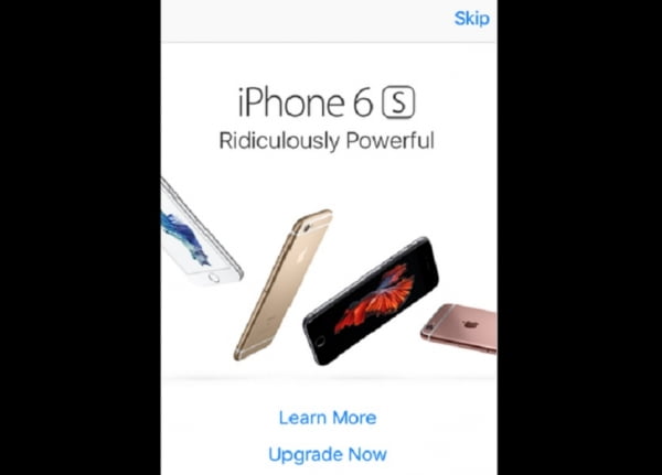 Apple Deploys Pop-Up Ads To Push Upgrade To iPhone 6s And Users Don’t Find Them Cool