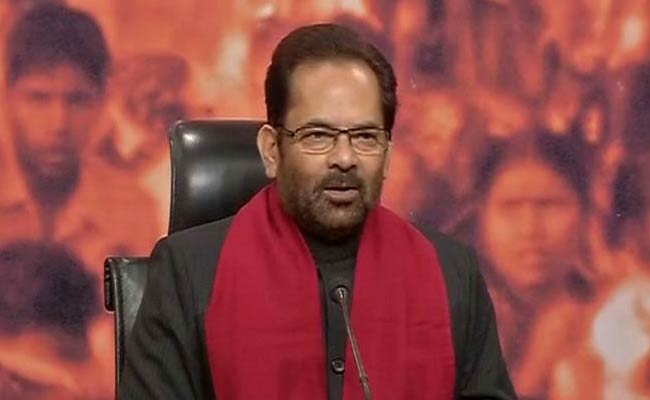 Modi Government Wants Safe And Peaceful India, Says Mukhtar Abbas Naqvi