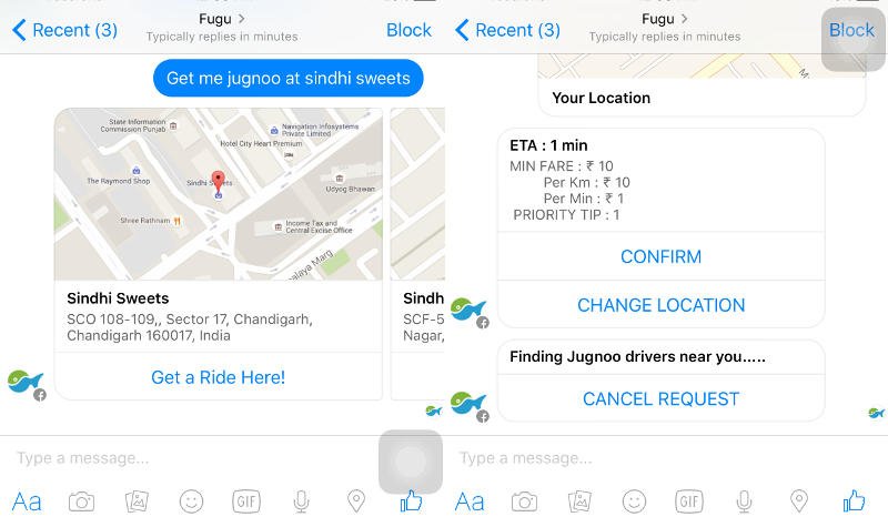 ‘Jugnoo Bot’ enables car Rickshaw Bookings on facebook Messenger