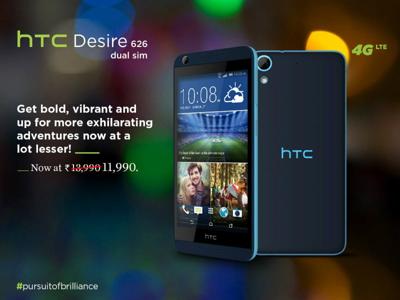 HTC choice 626 twbuiltintegrated SIM gets every other charge cut built-in India