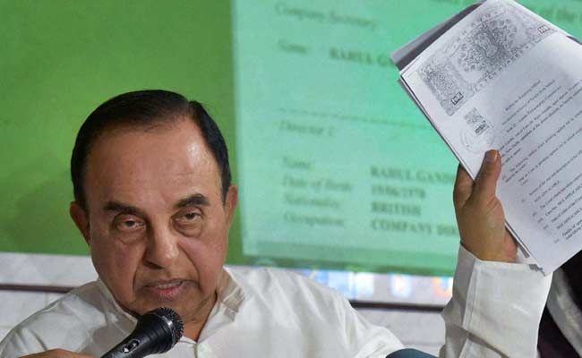 Congress Says Subramanian Swamy Wants To Become Finance Minister