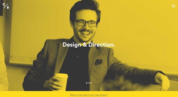 23 examples of duotones and colour filters in web design