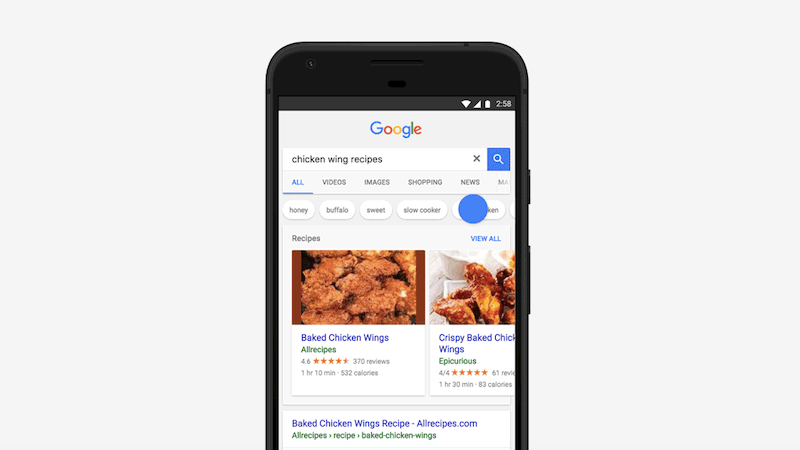 Google Search App’s Revamped Carousel UI for Recipes Now Rolling Out