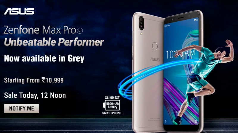 Asus ZenFone Max Pro M1 Grey Colour Variant Goes on Sale in India for the First Time Today in ‘Biggest Sale Till Date’