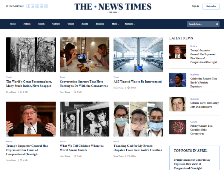 10 Most Famous News Web journals/Sites on the Web
